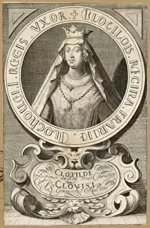 Medieval European Monarchs Prints: Clotilde, Q of Clovis I