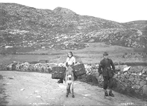 Early 20th Century Irish Print: Donegal Mountain Scene