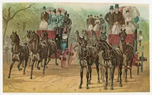 Horse Drawn Carriages Prints: Coaching Meet in Hyde Pk