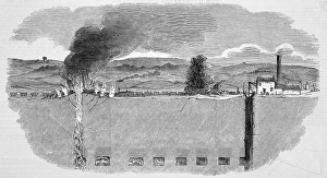 Coal mine fire at Astley, near Manchester Coal mine fire at Astley, near Manchester