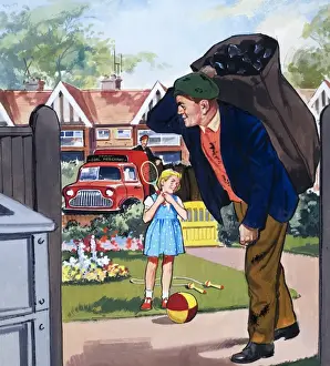 Coal Man People You See Print by Teddy Bear 1964