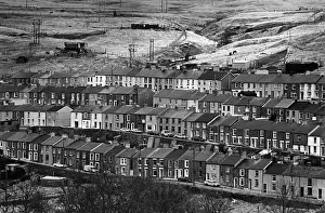 Coal mining terraced houses at Tredegar, South Wales Coal mining terraced houses at Tredegar, South Wales