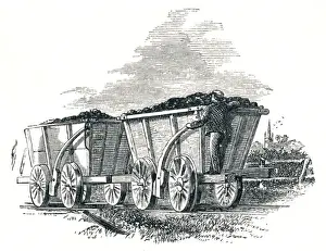 19th Century Coal Wagons Print