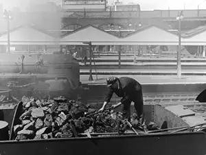 Liverpool Street Station History Prints: Coaling a Train