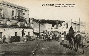 Coast road to Hotel Cecil, Tangier, Morocco Coast road to Hotel Cecil, Tangier, Morocco