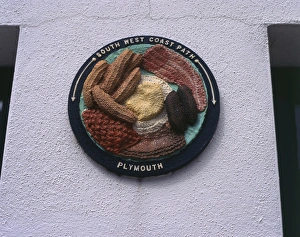 Coastal footpath plaque, Plymouth, Devon Coastal footpath plaque, Plymouth, Devon