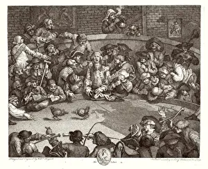 William Hogarth Prints: Satirical Print of The Cock Pit