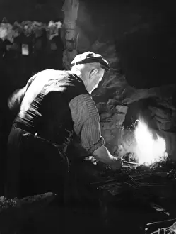 Cockington Forge Print: Midget Horseshoes, Devon, England