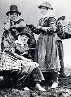 Three cockle women of Pembrokeshire, South Wales Three cockle women of Pembrokeshire, South Wales