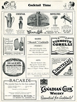 Cocktails in The Sketch, 1920s Cocktails in The Sketch, 1920s
