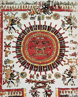 Detail of Codex Borbonicus Print, Fol. 17r (1562-1563)