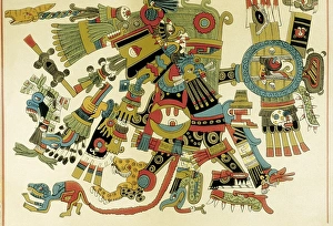 Codex Borgia. Ritual and divinatory mesoamerican Codex Borgia. Ritual and divinatory mesoamerican
