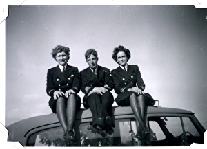 Three colleagues at Lessingen, Germany, WW2 Three colleagues at Lessingen, Germany, WW2