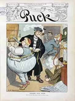 Puck Magazine Cartoons Prints: College days again