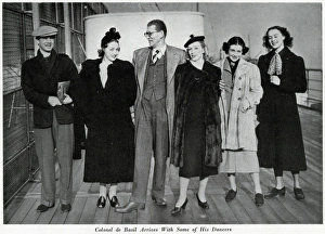 Colonel de Basil & dancers arrives in England on Normandie Colonel de Basil & dancers arrives in England on Normandie