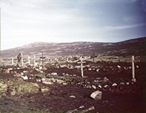 Colour photograph of graves Colour photograph of graves