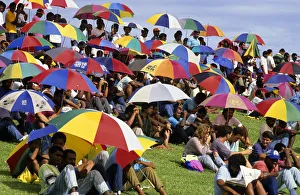 Colourful spectators at Fiji rugby match Colourful spectators at Fiji rugby match