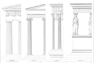Classical Greek Orders in Architectural Columns Print