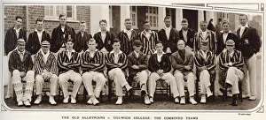 Combined Cricket Teams photo - Old Alleynians versus Dulwich College. Date: 1934 Combined Cricket Teams photo - Old Alleynians versus Dulwich College. Date: 1934