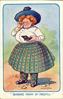 Comic postcard, Bonnie Mary of Argyll Date: 20th century Comic postcard, Bonnie Mary of Argyll Date: 20th century