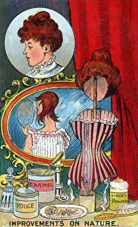 Comic Postcard - Improvements on Nature - Hair and Make-up (rouge, enamel, violet powder) Comic Postcard - Improvements on Nature - Hair and Make-up (rouge, enamel, violet powder)