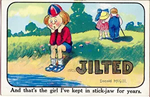 Comic postcard, Little boy jilted Date: 20th century Comic postcard, Little boy jilted Date: 20th century