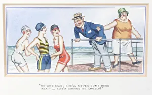 Comic postcard, Seaside attractions Date: 20th century Comic postcard, Seaside attractions Date: 20th century