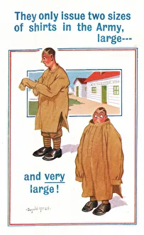 Comic postcard, Soldier in the British Army, WW2 Comic postcard, Soldier in the British Army, WW2