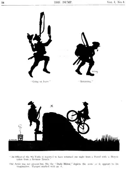 Comic Wartime Scenes on the Western Front Print 1915