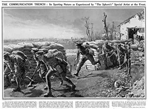 WWI Trench Warfare Prints: The Communication Trench