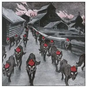 Soviet Era Posters Prints: Communist Wolf Pack