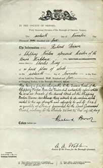 Complaint by Workhouse Master at Chipping Norton, Oxfordshir Complaint by Workhouse Master at Chipping Norton, Oxfordshir