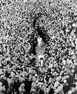 Compton and Edrich leave the Oval pitch, 1953 Compton and Edrich leave the Oval pitch, 1953