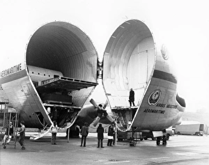 A Concorde centre section stowed on an Airbus Super Guppy A Concorde centre section stowed on an Airbus Super Guppy