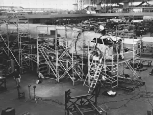 Prints of Concorde under construction at Filton, Bristol. Date: late 1960s Filton Prints: Concorde Under Construction Print, Filton Bristol 1960s