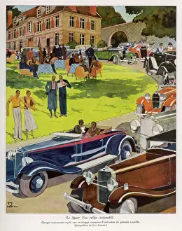 1930s Motoring History Prints: Concours D elegance