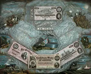 American History Monuments Prints: The Confederate note memorial