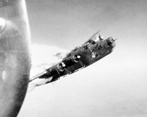 Consolidated B-24J Little Warrior about to explode, 2 Consolidated B-24J Little Warrior about to explode, 2