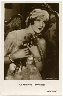 Constance Talmadge Holding Flowers Print, 1920s