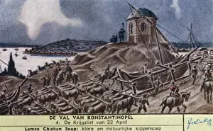 Prints of Mehmets stratagem - to attack the city in the rear - proves very successful. Date: 22 April 1453 Siege And Fall Of Constantinople Prints: Constantinople Fall - 4 Mehmets Print, 22 April 1453