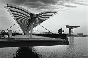 Construction of Bells Bridge across River Clyde, Glasgow Construction of Bells Bridge across River Clyde, Glasgow