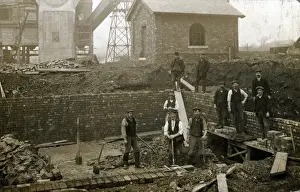 Coal Mining Industry History Prints: Construction of Colliery