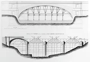 Construction of the Dean and Gloucester Bridges Print, 1838