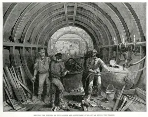 Construction of underground railway King William Street 1888 Construction of underground railway King William Street 1888