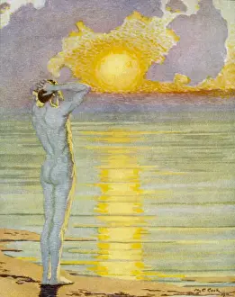 Early 20th Century Artwork Prints: Contemplating Sunrise