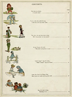 Contents page, Under the Window by Kate Greenaway Contents page, Under the Window by Kate Greenaway