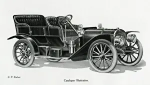 Vintage Convertible Car Prints: Convertible car 1908