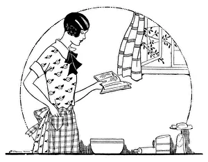 Kitchen Utensils And Tools Prints: Cooking from a Book - 2