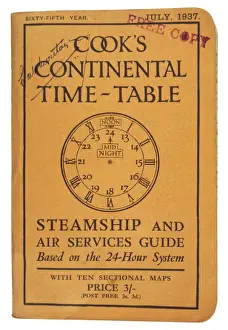 Vintage Travel Posters Prints: COOKs TIMETABLE 1937