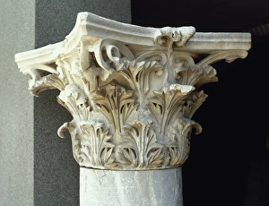 Corinthian capital with acanthus leaves and volute. Pergamon Corinthian capital with acanthus leaves and volute. Pergamon